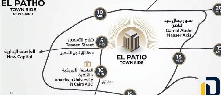 Compound El Patio Town Side New Cairo by la vista developments يحتوي على الوحدات السكنية المتنوعة الفلل ذو الأسعار المميزة.